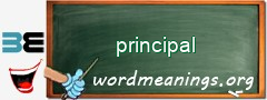 WordMeaning blackboard for principal